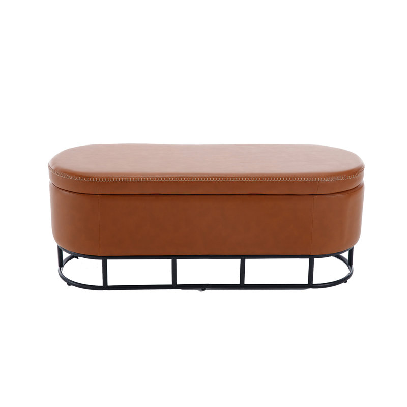 Repose-pieds de 47,5 po Anthoy, Similicuir brun