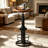 Dining table Pine Round Solid Wood Top with Iron Base Dining Table-86560745