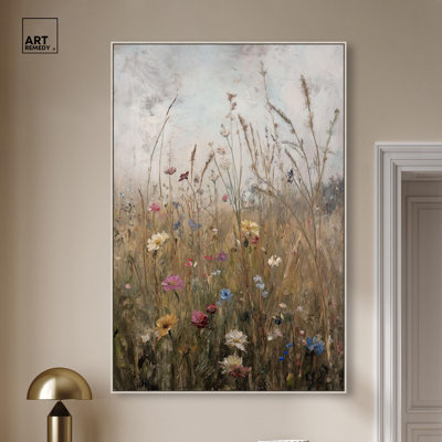 Champ de rêves oubliés I, art floral rétro par Art Remedy