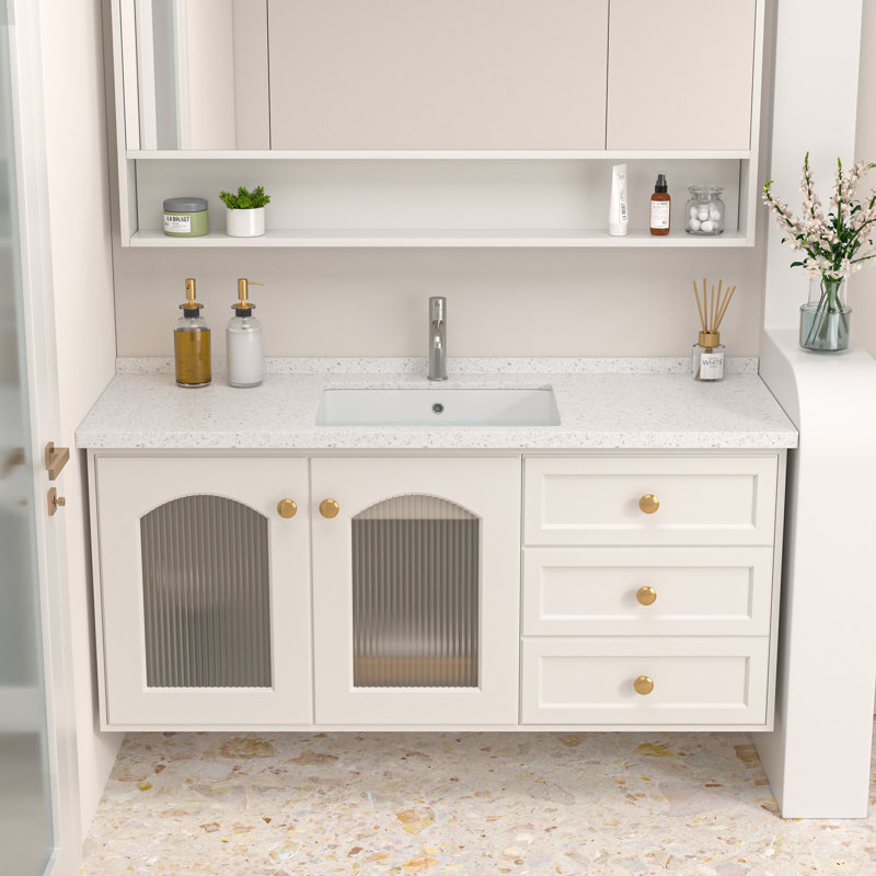 Lavabo de salle de bain encastrable rectangulaire en céramique blanche avec trop-plein L 20 po x l 16 po
