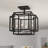 Orona Semi Flush Mount, Black/Brushed Nickel