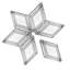Ensemble Mekayla / 6 plateaux en verre