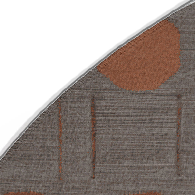 Tapis gris intérieur et extérieur Trellis, Rond 5 pi