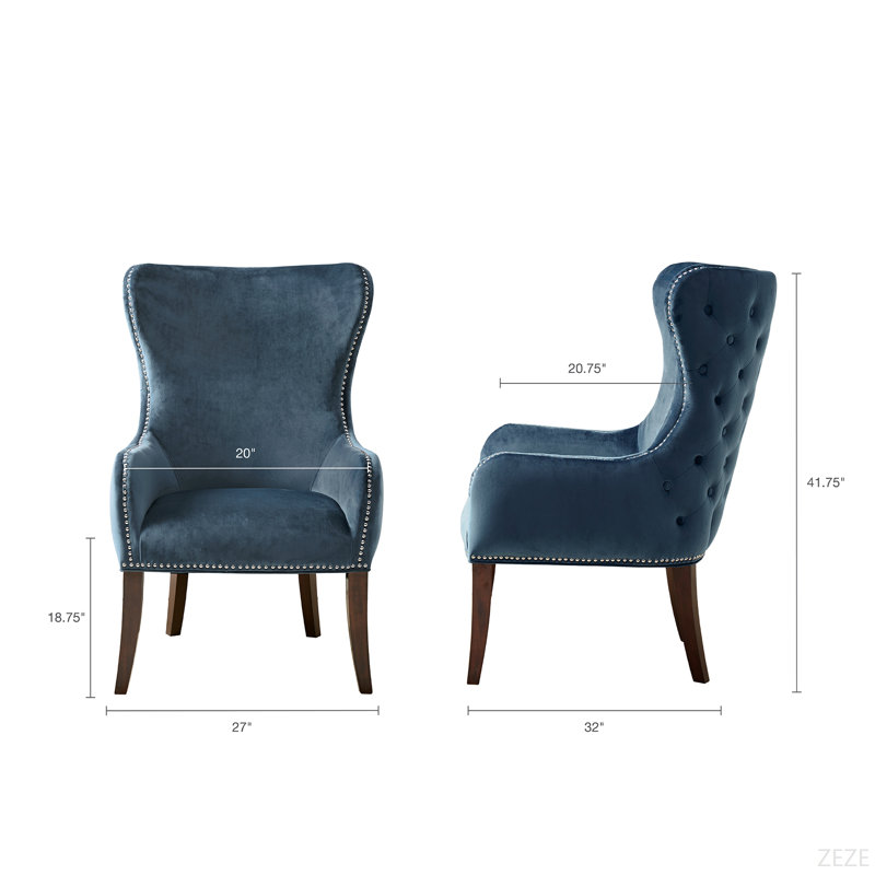 Fauteuil d'appoint à dossier capitonné