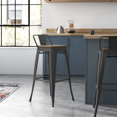 Christie Solid Wood 30" Bar Stool by Steelside