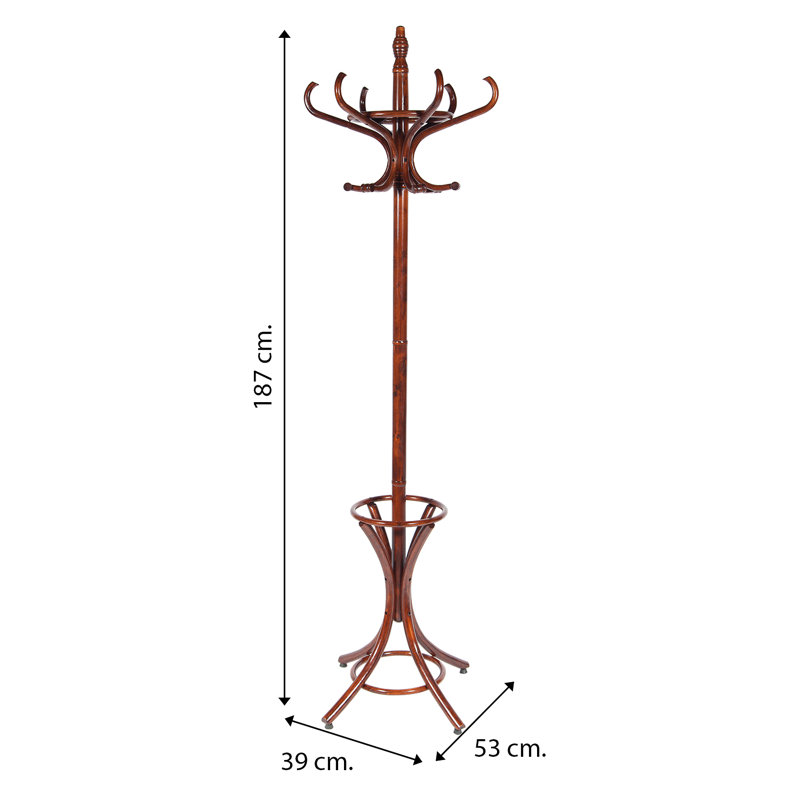 Freestanding 6 - Hook Coat Rack, Brown