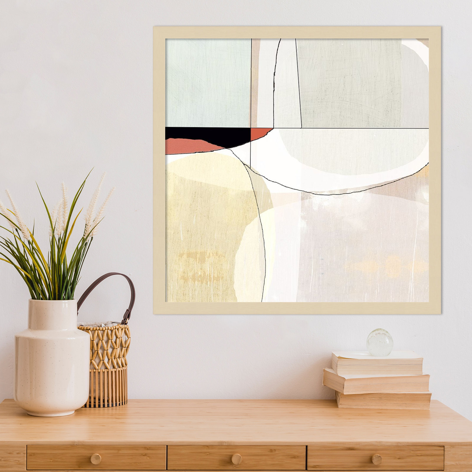 Flagler "Beholder III" Print by Sisa Jasper, 21" H x 21" W, Brown