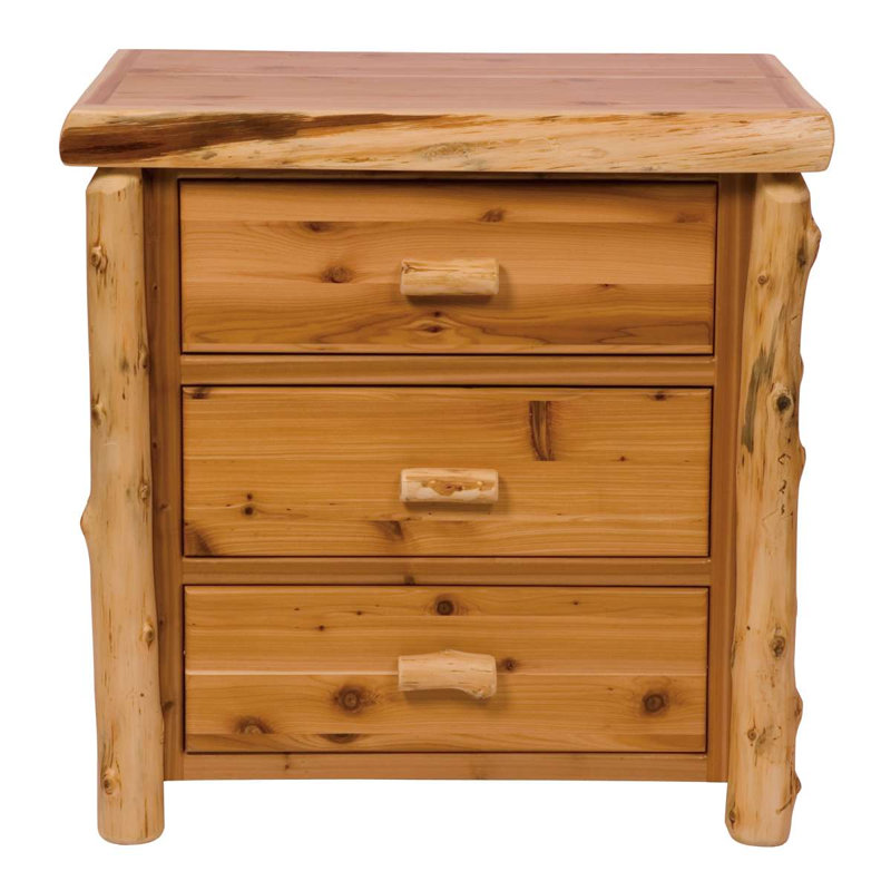 Commode à trois tiroirs Fireside Lodge Cedar 
Ligne Premium, Rétro