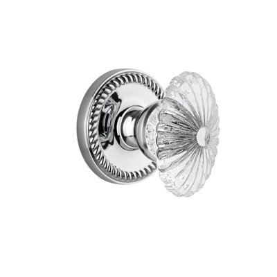 Bouton de porte en cristal Grandeur Newport Rosette
