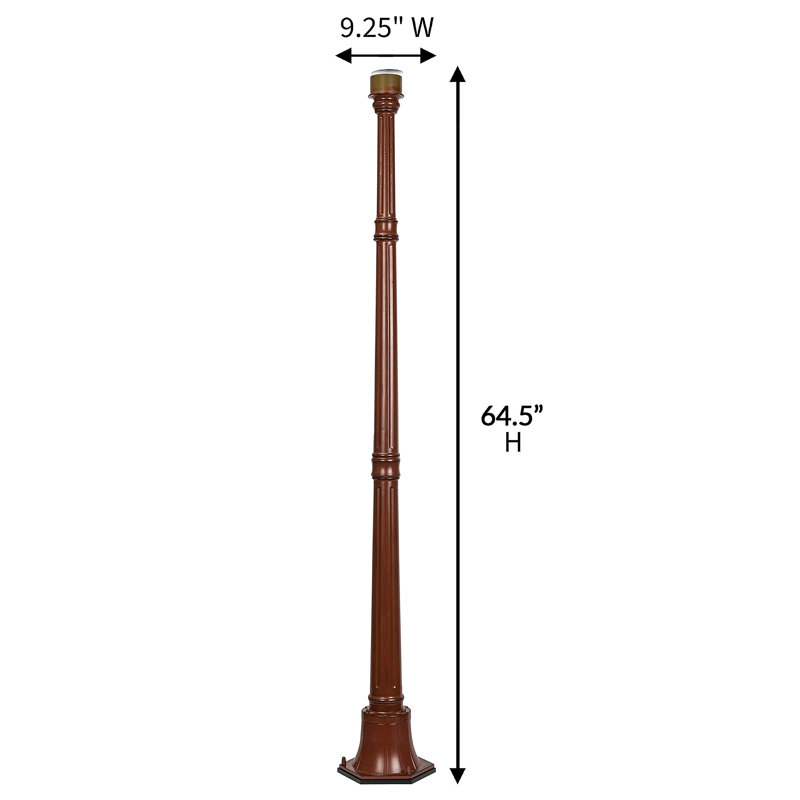 Gama Sonic 5 Ft. Decorative Pole with EZ-Anchor- Bronze, Bronze