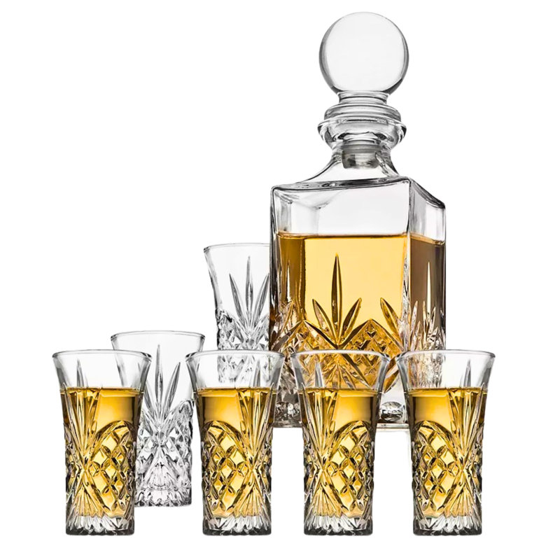 Ensemble de verres à liqueur en cristal 7 pièces Dublin