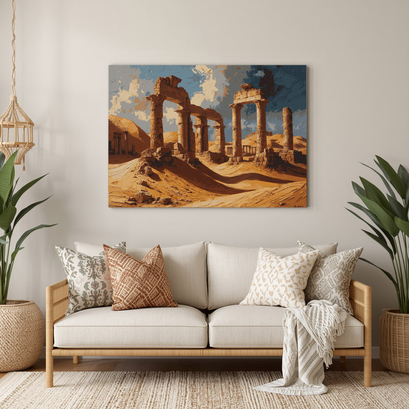 Art mural en métal Sci Fi Desert Sand, H 132 po x l 168 po x P 0,05 po