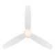 52 Atlantis 3 - Blade Flush Mount Ceiling Fan with Pull Chain and Dimmable LED Light Kit Included
