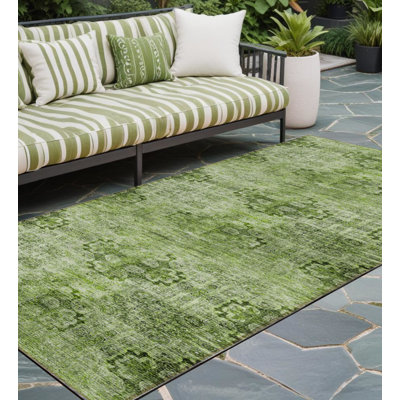 Tapis de couloir intérieur vert 8 po