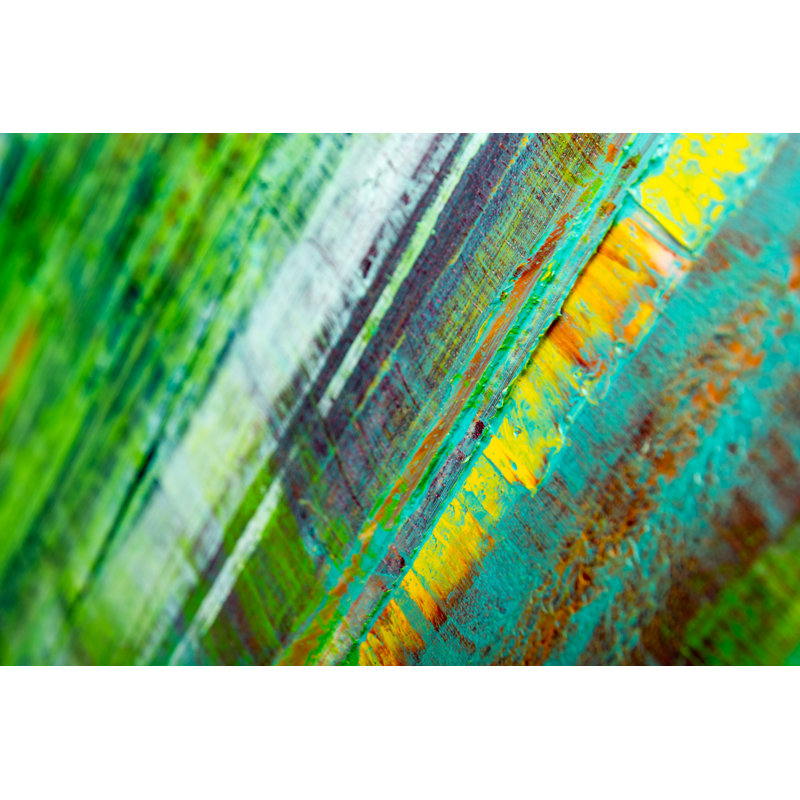 Oil Paints On A Palette - Wrapped Canvas Print, 51cm H x 76cm W x 3.8cm D