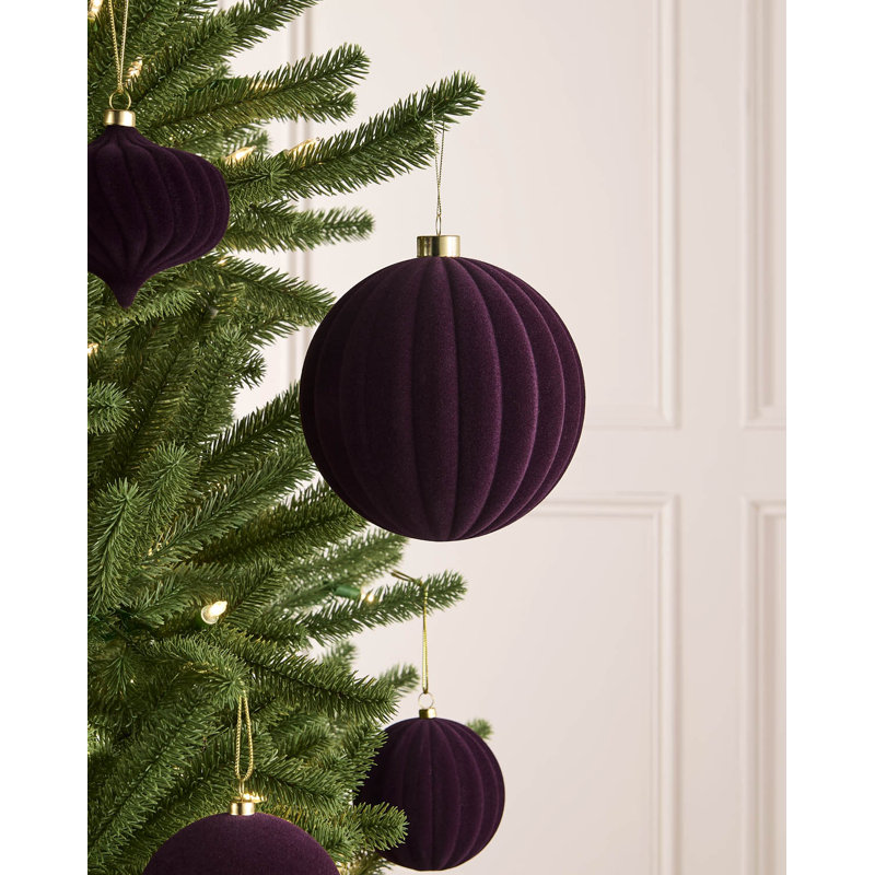 Polystyrene Shatterproof Bauble, 17.5 cm H x 15 cm W x 15 cm D, Purple