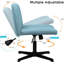 Fauteuil de bureau Criss Cross, chaise de bureau confortable à pieds croisés sans roulettes, siège moderne à hauteur ajustable et pivotant en tissu pour ordinateur personnel-1123091401