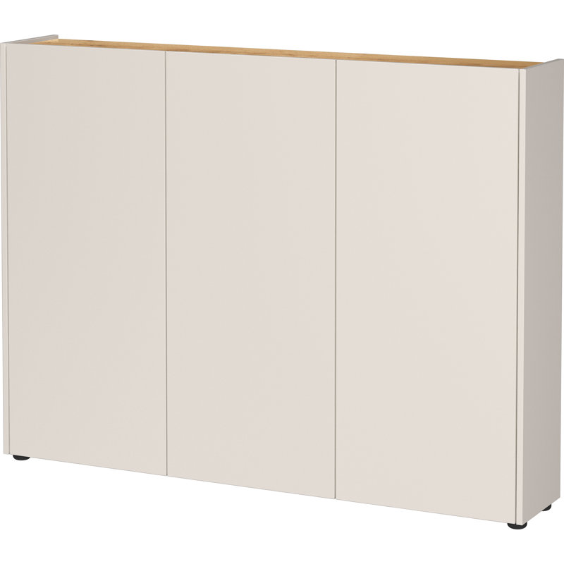 15 Pair Shoe Storage Cabinet, Brown, white and pink