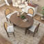 Ensemble de table de salle à manger 5 pièces pour 5 personnes, ensemble de table de salle à manger extensible rétro avec 4 chaises rembourrées, ensemble de table de cuisine et chaises pour la salle à manger et la cuisine