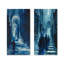 «Blue Wizards Library Keepers I - Wizards Wall Art», ensemble de 2 pièces-1932814160-1932814166-1932814162