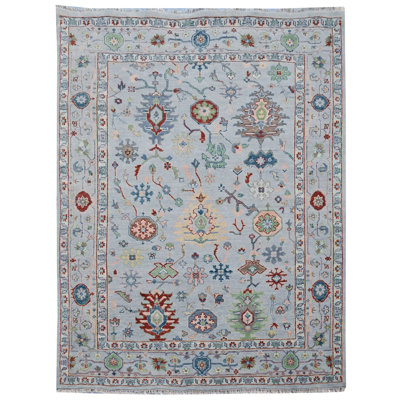 Rectangle Hand Knotted Wool Area Rug