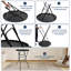 Ensemble de 4 tables de bar rondes de 81 cm (32 po) de hauteur, tables de bar pliantes de 110 cm (43,3 po) avec pattes détachables, noires