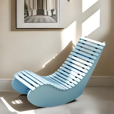 Chaise berçante en bois massif balcon Leisure Home