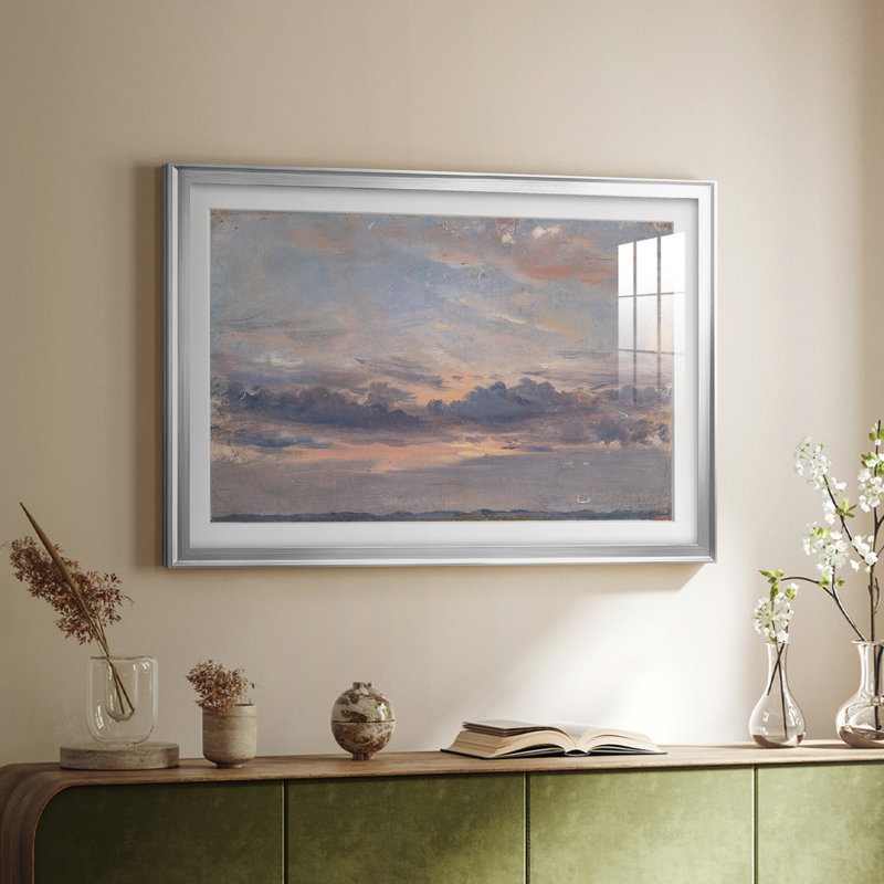 Cloud Study-John Constable-reproduction encadrée avec passe-partout et verre-c. 1821-1822, 22,5 x 30,5, Impression encadrée