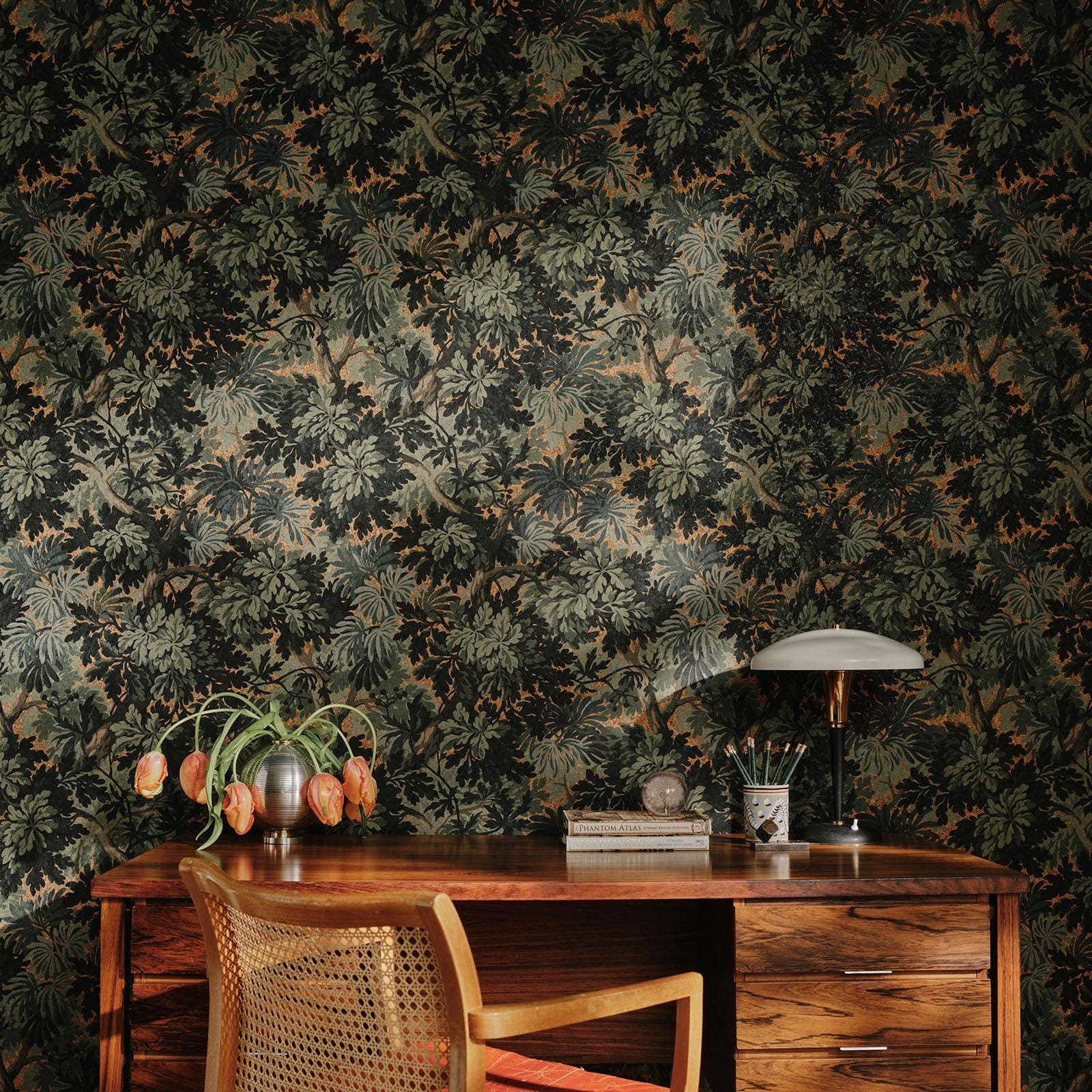 Foris Magna Wallpaper, Cerulean, 9.84' L x 70.87" W