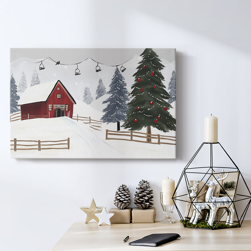 Christmas Holiday Arts - Toile tendue avec châssis XMA171435, H 18 po x l 27 po