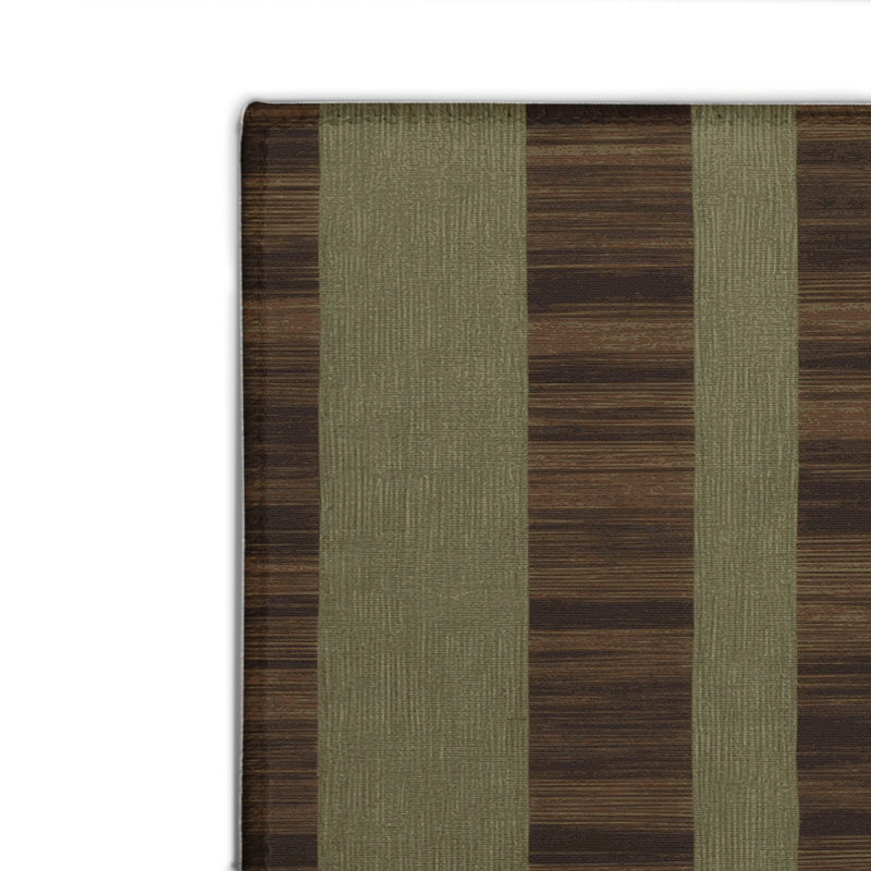 Tapis d'intérieur et d'extérieur à carreaux brun