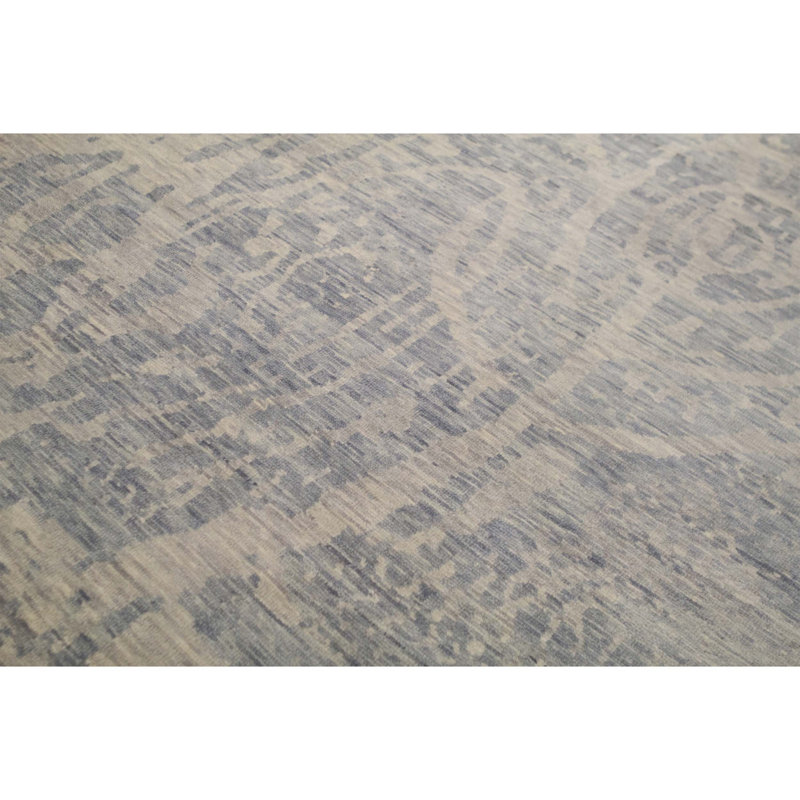Tapis bleu foncé noué à la main de haute qualité