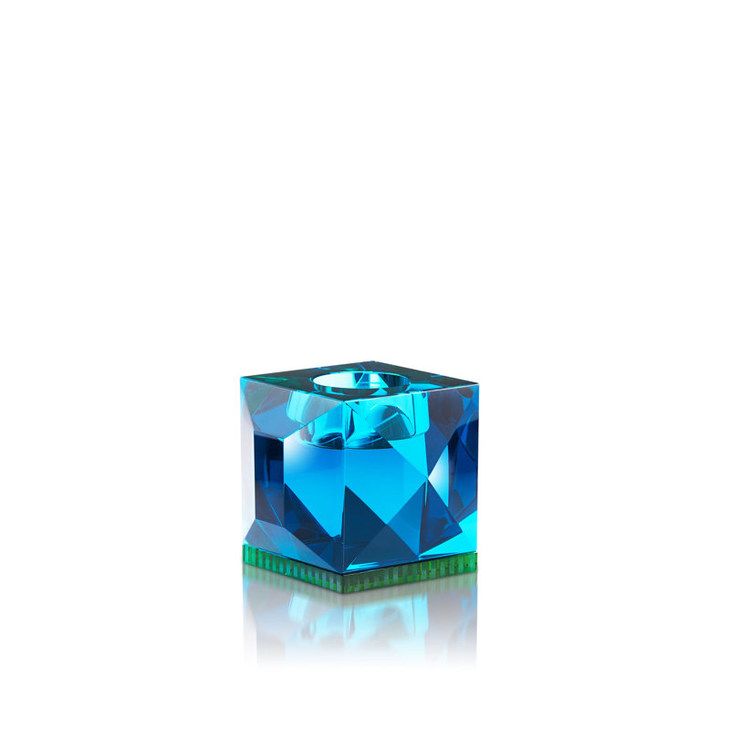 Ophelia Tealight Candle Holder, Azure/Green