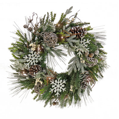 Faux Lighted 28'' Wreath