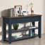 Console Elvaron 48'' en pin massif – Table d'appoint moderne pour entrée, avec 3 tiroirs de rangement et 2 étagères, style brun vintage, idéale pour le salon ou le couloir.-129021071