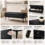 Banc avec repose-pieds en cuir Durable Modern-43577417-43577422