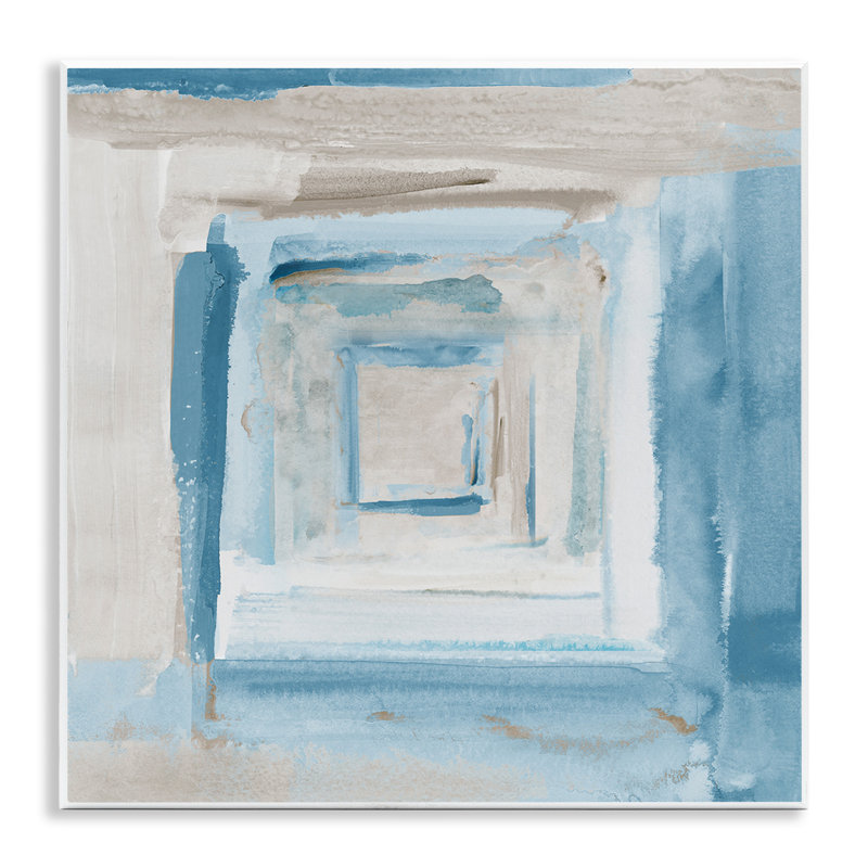 "Blue Layered Squares", art mural par Lanie Loreth