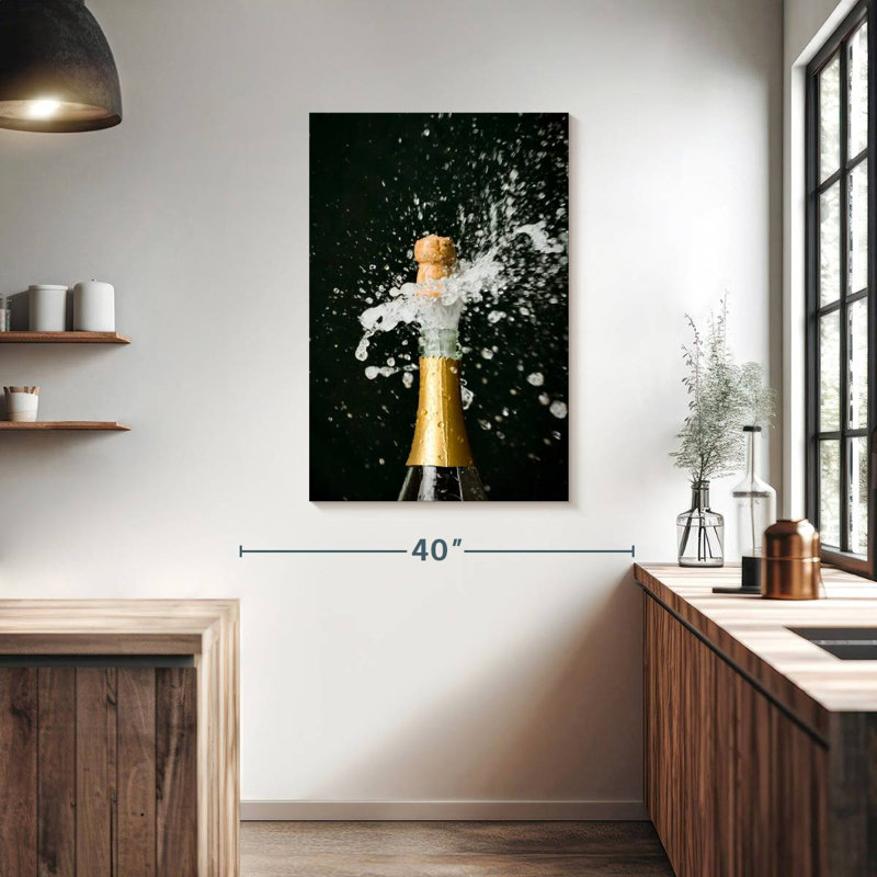 Yarlin Champagne Bottle, 39" H x 26" W