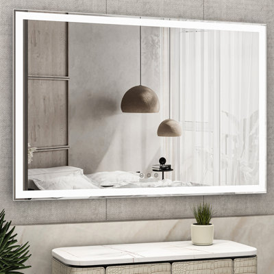 Miroir mural de salle de bain surdimensionné 60X40 pouces