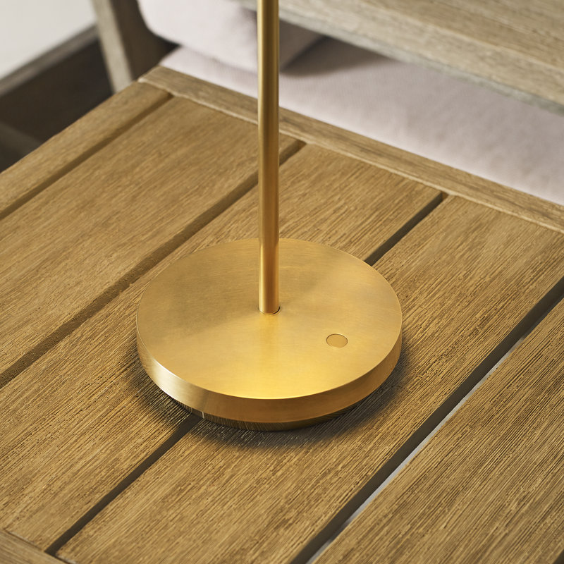 Tepa Accent Rechargeable Table Lamp, Natural Brass