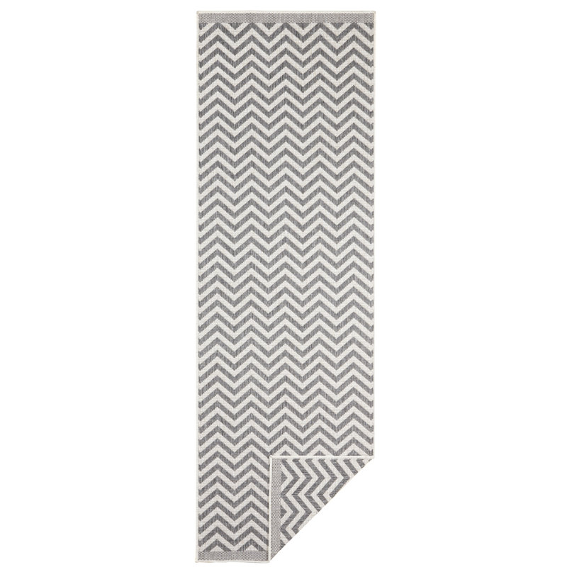 Palma Flatweave Grey Rug, Runner 80 x 350cm