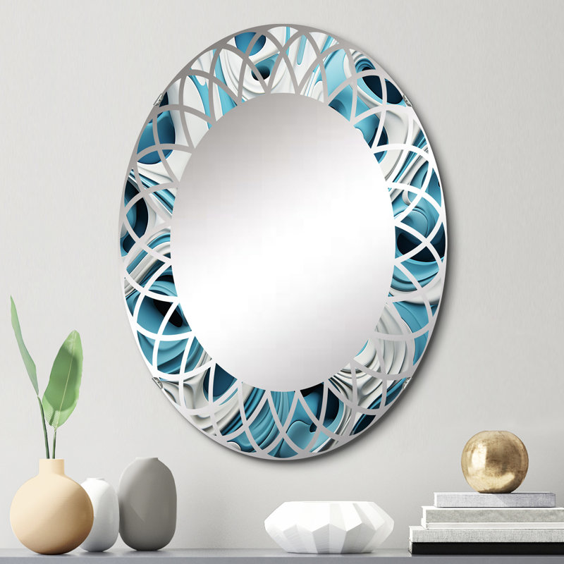 Veeren - Miroir mural moderne ovale, 30 po x 20 po
