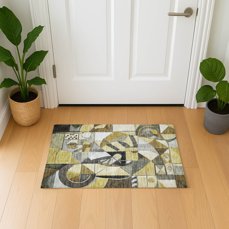 Premium Machine Washable Lubbers AMF1758 Abstract Rug