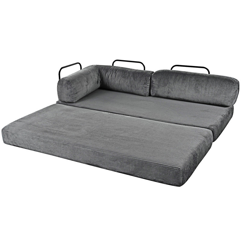 Canapé-lit modulaire en L, Gris