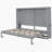 Full Size Murphy Bed Wall Bed,Gray-1698889269-1698889268