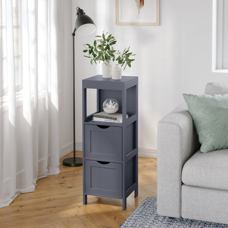 Armoire à linge autoportante Oxfordshire, Gris, H 35 po x l 12 po x P 12 po