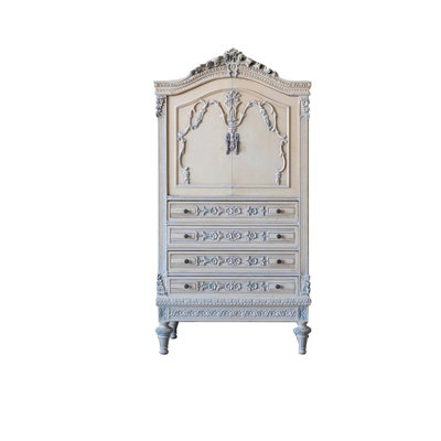 French Style Carved Accent Cabinet Accent Cabinet