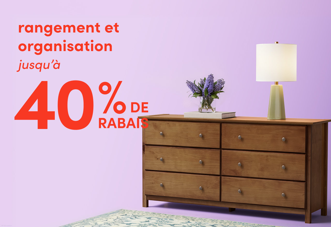 rangement et organisation en solde