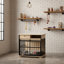 Grand meuble cage en bois avec tiroir de rangement pour chiens de taille moyenne et grande, naturel-267935726
