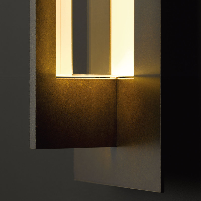 Plafonnier encastré d'extérieur en aluminium 1 lumière Axis, H 19 po x l 4,8 po x P 3,3 po, Bronze côtier